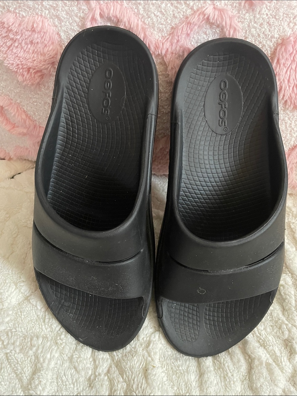 OOFOS Black OOah Slide Comfort Sandals - Picture 2 of 8